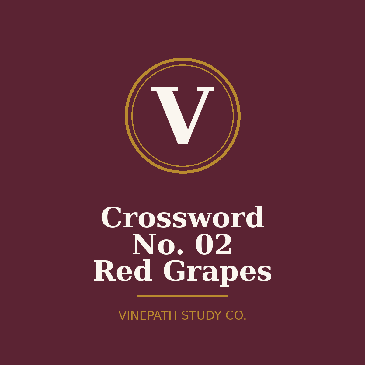 WSET Crossword No. 02 — Red Grapes | 19 Clues | Printable PDF + Answer Key