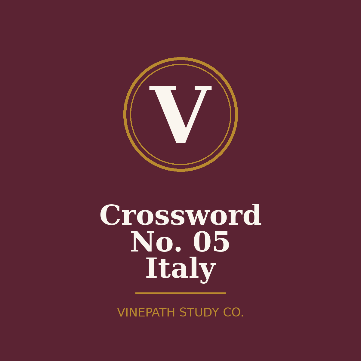 WSET Crossword No. 05 — Italy | 22 Clues | Printable PDF + Answer Key