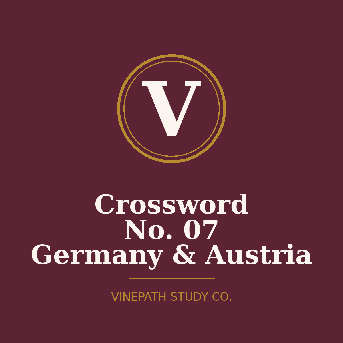 WSET Crossword No. 07 — Germany, Austria & the East | 19 Clues | Printable PDF + Answer Key