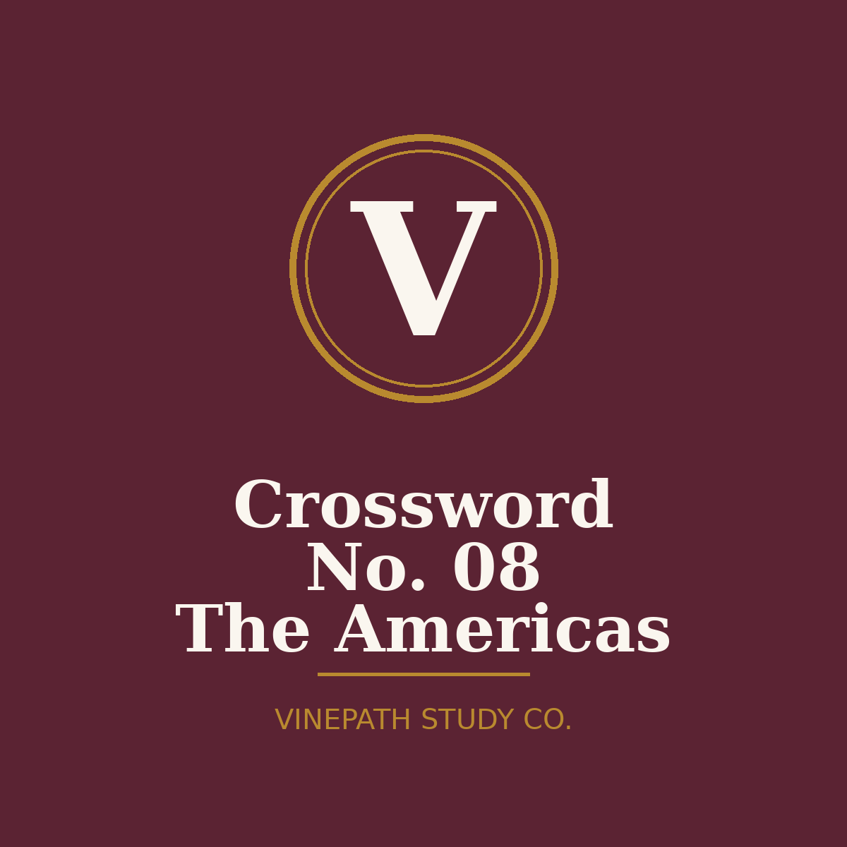 WSET Crossword No. 08 — The Americas | 18 Clues | Printable PDF + Answer Key