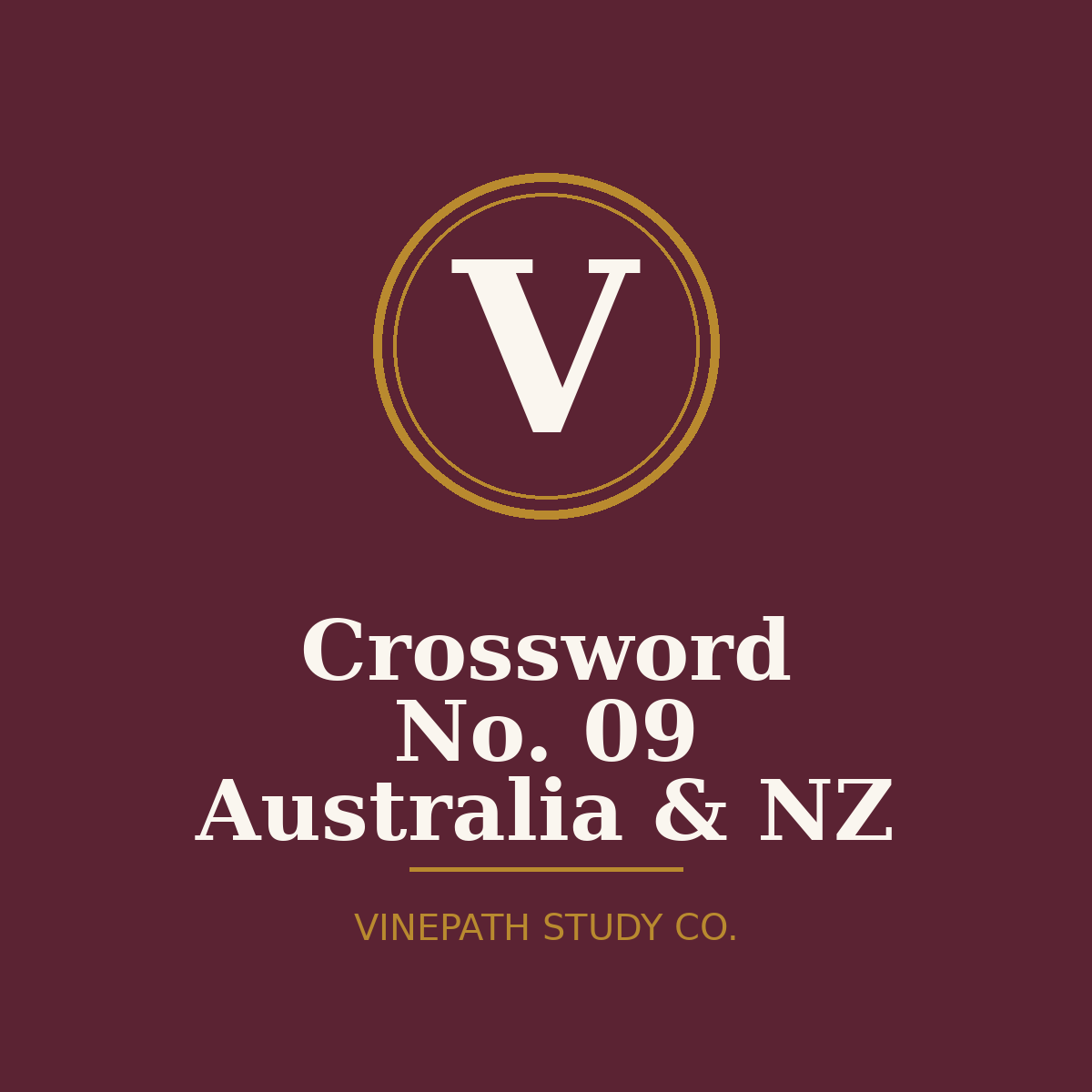 WSET Crossword No. 09 — Australia, NZ & South Africa | 16 Clues | Printable PDF + Answer Key