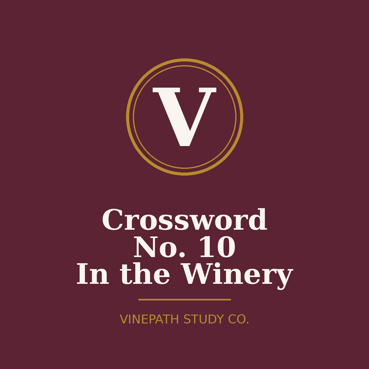 WSET Crossword No. 10 — In the Winery | 20 Clues | Printable PDF + Answer Key
